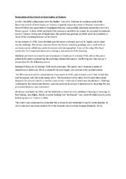 Restoration Of The Church Of Saint Sophia At Trabzon Summary