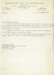 Letter to Louis Robert