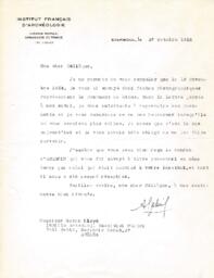 Letter from Albert Gabriel 
