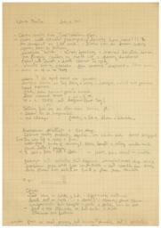 Handwritten notes on Lower Theater of Balboura dated July 16, 1987