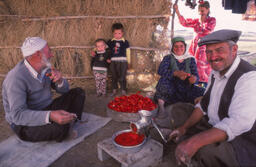 Tille Village People Preparing Tomatoes Happily