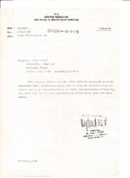Letter from General Directorate to David H. French, dated on 1979-02-06; no 001208