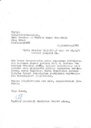 Official letter from Gen. Dir. Nadir Avcı regarding Gail M. Varlson dated 28/05/1979 no. 004973