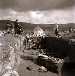 Workers Excavating Around Beycesultan Türbesi