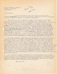 Draft letter from Seton Howard Frederick Lloyd (likely) to Ahmet Tevfik İleri (likely) the Minister of Education on 28 December 1951